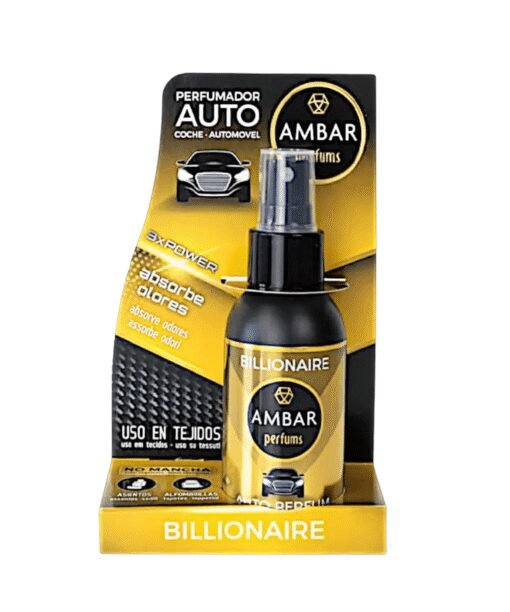 AMBAR PERFUMS BILLIONAIRE CAR AIR FRESHENER SPRAY 90ML