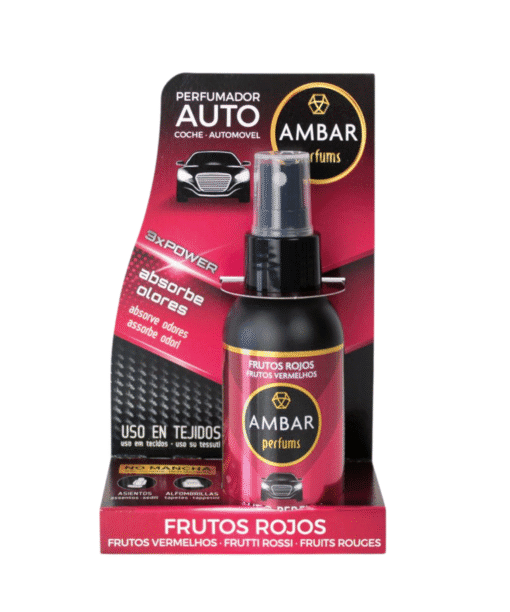 AMBAR PERFUMS RED FRUITS CAR AIR FRESHENER SPRAY 90ML