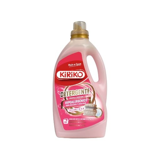 Kiriko Premium Hypoallergenic Detergent 2.8L — concentrated gentle detergent for delicate fabrics and sensitive skin.
